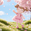 Load image into Gallery viewer, Personalized 16-inch Gloveleya Strawberry Girl Plush doll Perfect 1st birthday gift Spring Girl Series