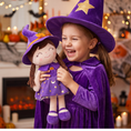 Cargar la imagen en la vista de la galería, Personalized Halloween Doll Gift Set – Custom Pumpkin Doll & Witch Doll