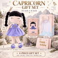Load image into Gallery viewer, Capricorn Zodiac Doll Gift Set – 17-Inch Birthday Gift for Girls - Gloveleya Official