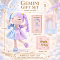 Load image into Gallery viewer, Gemini Zodiac Doll Gift Set – 17-Inch Birthday Gift for Girls - Gloveleya Official