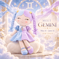 Load image into Gallery viewer, Gemini Zodiac Doll Gift Set – 17-Inch Birthday Gift for Girls - Gloveleya Official
