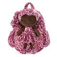 Bild in Galerie-Betrachter laden, Gloveleya 11 - inch Toddler Girl Backpack Fashion Plush Kindergarten Backpacks with 12 - inch Curly Hair Rose Leopard Skirt Doll Tanned - Gloveleya Official