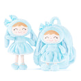 Load image into Gallery viewer, Gloveleya 11 - inch Toddler Girl Backpack Snow Ferret Kindergarten Backpacks with 12 - inch Blue Bunny Doll - Gloveleya Official
