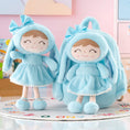 Load image into Gallery viewer, Gloveleya 11 - inch Toddler Girl Backpack Snow Ferret Kindergarten Backpacks with 12 - inch Blue Bunny Doll - Gloveleya Official