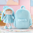 Load image into Gallery viewer, Gloveleya 11 - inch Toddler Girl Backpack Snow Ferret Kindergarten Backpacks with 12 - inch Blue Bunny Doll - Gloveleya Official