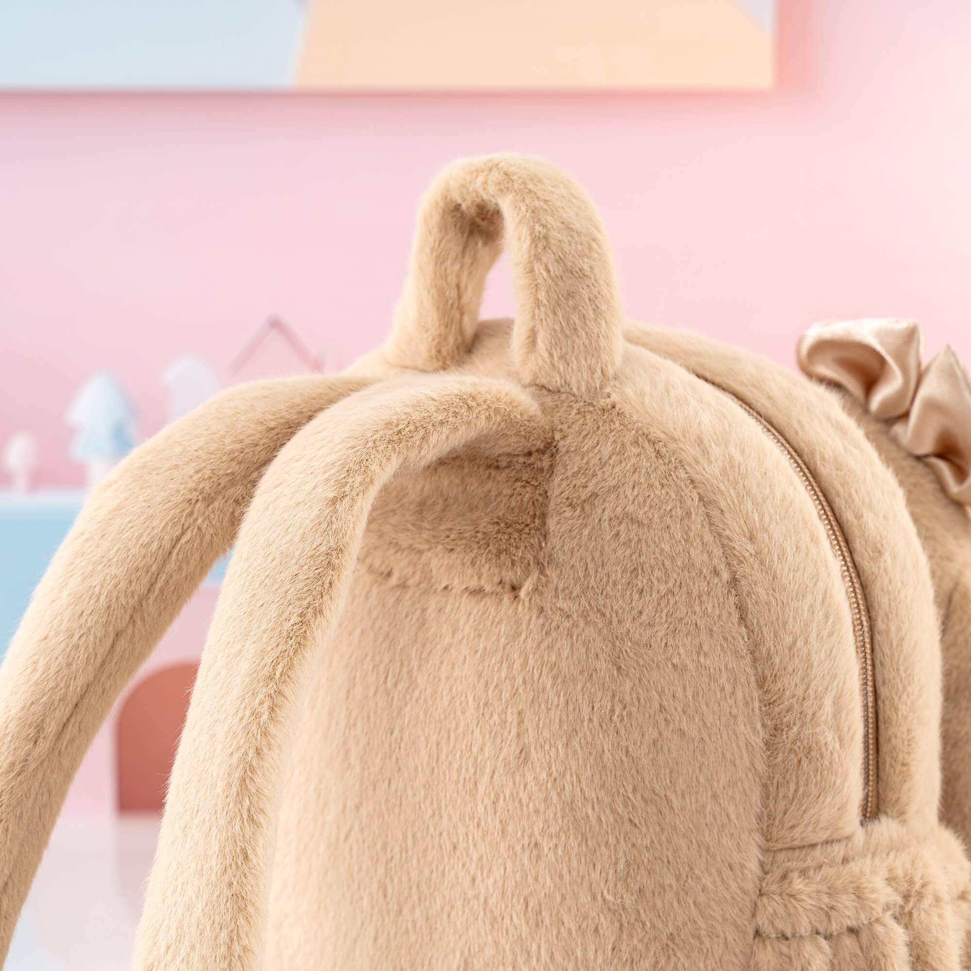 Gloveleya 11 - inch Toddler Girl Backpack Snow Ferret Kindergarten Backpacks with 12 - inch Brown Bunny Doll - Gloveleya Official