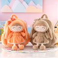 Load image into Gallery viewer, Gloveleya 11 - inch Toddler Girl Backpack Snow Ferret Kindergarten Backpacks with 12 - inch Orange Bunny Doll - Gloveleya Official