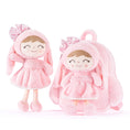Load image into Gallery viewer, Gloveleya 11 - inch Toddler Girl Backpack Snow Ferret Kindergarten Backpacks with 12 - inch Pink Bunny Doll - Gloveleya Official