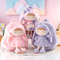 Cargar la imagen en la vista de la galería, Gloveleya 11 - inch Toddler Girl Backpack Snow Ferret Kindergarten Backpacks with 12 - inch Purple Bunny Doll - Gloveleya Official