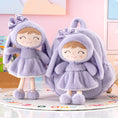 Cargar la imagen en la vista de la galería, Gloveleya 11 - inch Toddler Girl Backpack Snow Ferret Kindergarten Backpacks with 12 - inch Purple Bunny Doll - Gloveleya Official