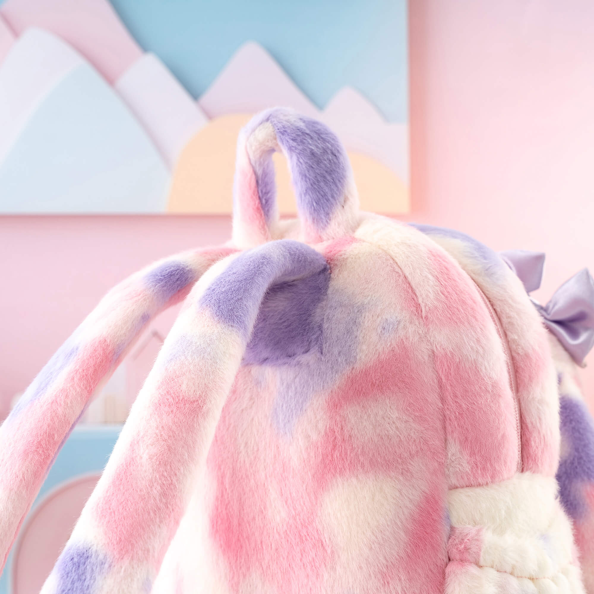 Gloveleya 11 - inch Toddler Girl Backpack Snow Ferret Kindergarten Backpacks with 12 - inch Rainbow Bunny Doll - Gloveleya Official