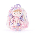 Load image into Gallery viewer, Gloveleya 11 - inch Toddler Girl Backpack Snow Ferret Kindergarten Backpacks with 12 - inch Rainbow Bunny Doll - Gloveleya Official