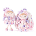 Load image into Gallery viewer, Gloveleya 11 - inch Toddler Girl Backpack Snow Ferret Kindergarten Backpacks with 12 - inch Rainbow Bunny Doll - Gloveleya Official