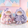Load image into Gallery viewer, Gloveleya 11 - inch Toddler Girl Backpack Snow Ferret Kindergarten Backpacks with 12 - inch Rainbow Bunny Doll - Gloveleya Official