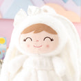 Carica l'immagine nel visualizzatore della galleria, Gloveleya 11 - inch Toddler Girl Backpack Snow Ferret Kindergarten Backpacks with 12 - inch White Bunny Doll - Gloveleya Official