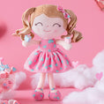 Load image into Gallery viewer, Gloveleya 12 - inch Curly Hair Aqua Love Heart Dolls Pink Skirt - Gloveleya Official