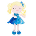 Load image into Gallery viewer, Gloveleya 12 - inch Curly Hair Bronzing Dolls Gradient Blue Stars Skirt - Light Skin - Gloveleya Official