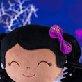 Load image into Gallery viewer, Gloveleya 12 - inch Curly Hair Glitter Dolls Purple Skirt - Dark Skin - Gloveleya Official