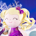 Load image into Gallery viewer, Gloveleya 12 - inch Curly Hair Glitter Dolls Purple Skirt - Light Skin - Gloveleya Official