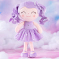 Bild in Galerie-Betrachter laden, Gloveleya 12 - inch Curly Hair Starry Sky Dolls Bronzing Purple Stars Skirt - Pure Purple Hair - Gloveleya Official