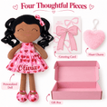 Load image into Gallery viewer, Gloveleya 12-Inch Personalized Baby Shower Gift Set – Black Hair Love Heart Doll - Gloveleya Official