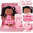 Load image into Gallery viewer, Gloveleya 12-Inch Personalized Baby Shower Gift Set – Black Hair Love Heart Doll - Gloveleya Official