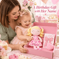 Load image into Gallery viewer, Gloveleya 12-Inch Personalized Baby Shower Gift Set – Ice Cream Curly Hair Doll - Gloveleya Official