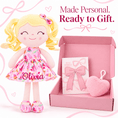 Load image into Gallery viewer, Gloveleya 12-Inch Personalized Baby Shower Gift Set – Ice Cream Curly Hair Doll - Gloveleya Official