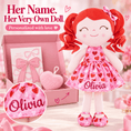 Load image into Gallery viewer, Gloveleya 12-Inch Personalized Baby Shower Gift Set – Love Heart Curly Hair Doll - Gloveleya Official