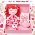 Load image into Gallery viewer, Gloveleya 12-Inch Personalized Baby Shower Gift Set – Love Heart Curly Hair Doll - Gloveleya Official