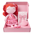 Load image into Gallery viewer, Gloveleya 12-Inch Personalized Baby Shower Gift Set – Love Heart Curly Hair Doll - Gloveleya Official
