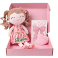 Load image into Gallery viewer, Gloveleya 12-Inch Personalized Baby Shower Gift Set – Orange Fruit Girl Doll - Gloveleya Official