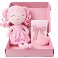 Charger l'image dans la visionneuse de la galerie, Gloveleya 12-Inch Personalized Baby Shower Gift Set – Pink Star Dress Doll - Gloveleya Official
