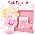 Charger l'image dans la visionneuse de la galerie, Gloveleya 12-Inch Personalized Baby Shower Gift Set – Strawberry Fruit Girl Doll - Gloveleya Official