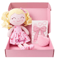 Load image into Gallery viewer, Gloveleya 12-Inch Personalized Baby Shower Gift Set – Strawberry Fruit Girl Doll - Gloveleya Official