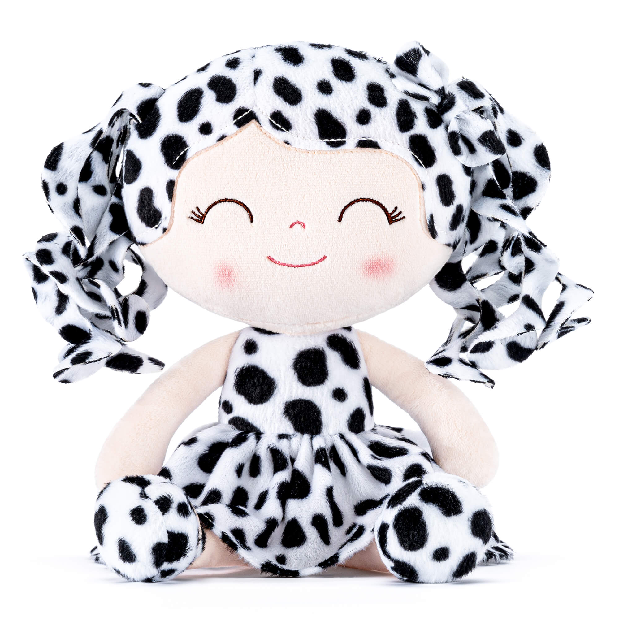Gloveleya 12 - inch Personalized Curly Hair Animal Costume Doll Black and White - Gloveleya Official