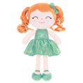 Load image into Gallery viewer, Gloveleya 12 - inch Personalized Curly Hair Dolls Glitter Pinstripe Dress Green - Gloveleya Official