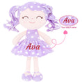 Carica l'immagine nel visualizzatore della galleria, Gloveleya 12 - inch Personalized Curly Hair Dolls Polka Dot Dress Purple - Gloveleya Official