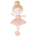 Cargar la imagen en la vista de la galería, Gloveleya 12 - inch Personalized Glitter Pinstripe Dress Girl Doll Pink - Gloveleya Official