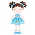 Load image into Gallery viewer, Gloveleya 12 - inch Personalized Plush Dolls Curly Haired Iridescent Girls - Blue - Gloveleya Official
