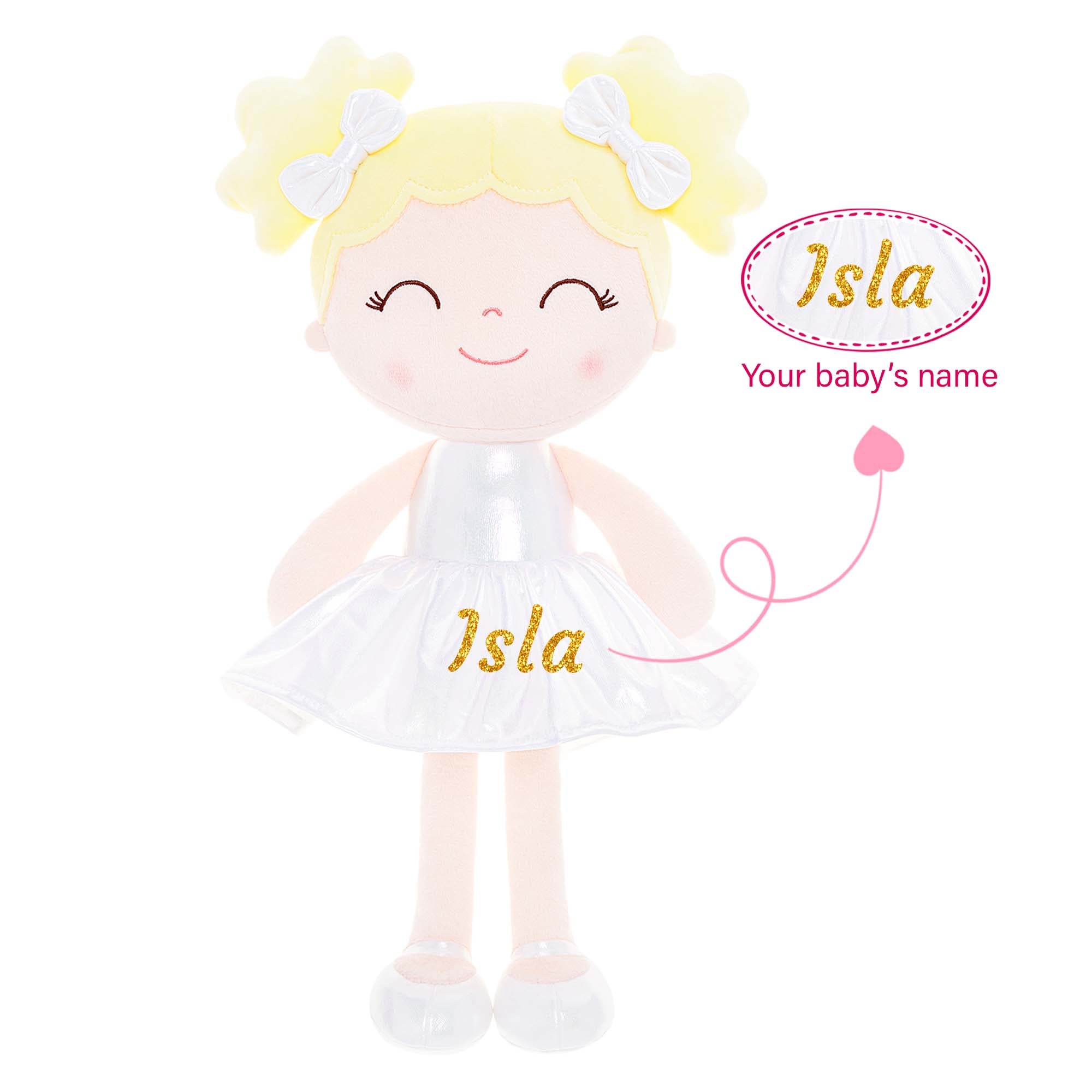 Gloveleya 12 - inch Personalized Plush Dolls Curly Haired Iridescent Girls Gifts - Gloveleya Official