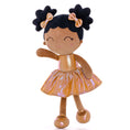 Load image into Gallery viewer, Gloveleya 12 - inch Personalized Plush Dolls Curly Haired Iridescent Girls - Tanned Gold - Gloveleya Official