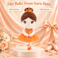 Load image into Gallery viewer, Gloveleya 13-inch Personalized Glass Ballet Girl Doll Orange - Gloveleya Official