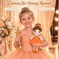 Load image into Gallery viewer, Gloveleya 13-inch Personalized Glass Ballet Girl Doll Orange - Gloveleya Official