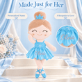 Load image into Gallery viewer, Gloveleya 13-inch Personalized Plush Dolls Iridescent Glitter Ballerina Series Blue Ballet Dream - Gloveleya Official