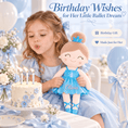 Load image into Gallery viewer, Gloveleya 13-inch Personalized Plush Dolls Iridescent Glitter Ballerina Series Blue Ballet Dream - Gloveleya Official