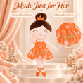 Bild in Galerie-Betrachter laden, Gloveleya 13-inch Personalized Plush Dolls Iridescent Glitter Ballerina Series Orange Ballet Dream - Gloveleya Official
