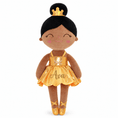 Load image into Gallery viewer, Gloveleya 13-inch Personalized Plush Dolls Iridescent Glitter Ballerina Series Tanned Gold Ballet Dream - Gloveleya Official