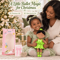 Load image into Gallery viewer, Gloveleya 13-inch Personalized Plush Dolls Iridescent Glitter Ballerina Series Tanned Green Ballet Dream - Gloveleya Official