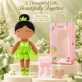 Load image into Gallery viewer, Gloveleya 13-inch Personalized Plush Dolls Iridescent Glitter Ballerina Series Tanned Green Ballet Dream - Gloveleya Official